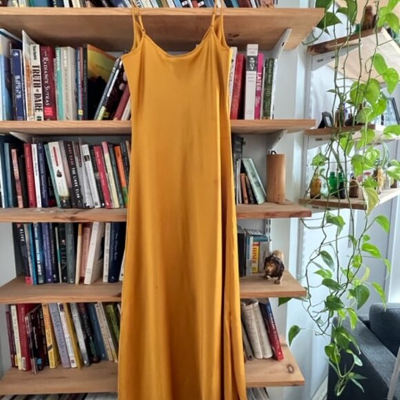 ALL SAINTS COWL NECK DRESS - OCHRE - NWT - Picture 2 of 4